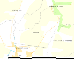 Poziția localității Bauquay