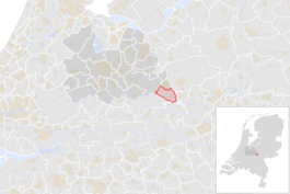 Locatie van de gemeente Rhenen (gemeentegrenzen CBS 2016)