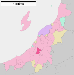 Ojiyan sijainti Niigatan prefektuurissa
