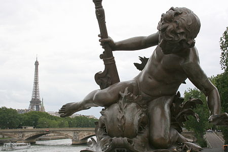 Enfant au crabe (1900), Paris, Pont Alexandre-III.