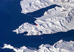 Thatcher Peninsula with King Edward Cove and Grytviken.