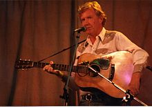 Jim Rooney on stage at the 1985 Cambridge Folk Festival