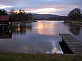 Omdstimmung am Trebgasta Bodesee im Winta