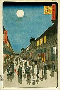 Saruwaka-machi Yoru no Kei Hiroshige, 1856