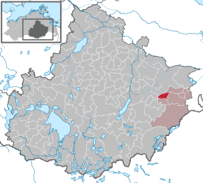 Poziția Kublank pe harta districtului Mecklenburgische Seenplatte