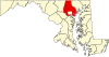 巴爾的摩縣在馬里蘭州的位置