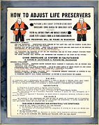 Life preserver information placard