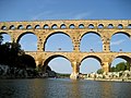 Detalhe da Ponte do Gard, um dos mais importantes aquedutos romanos.