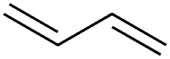 Structuurformule van 1,3-butadieen