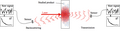 Typical setup of diffusing-wave spectroscopy