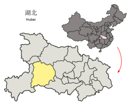 Kaart van Yichang