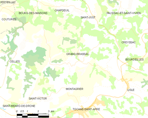 Poziția localității Grand-Brassac