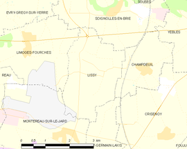Mapa obce Lissy