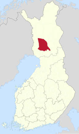 Rovaniemis läge i Finland.