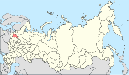 Novgorod oblasts läge i Ryssland.