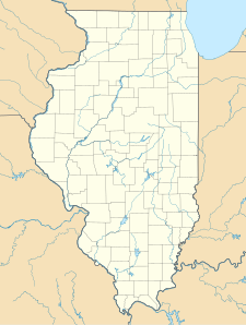 Map showing the location of Horseshoe Lake State Park