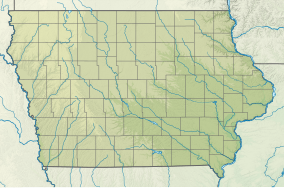 Map showing the location of Effigy Mounds National Monument