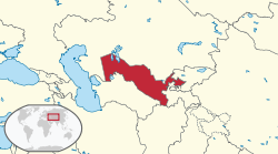 Uzbekistanin sijainti