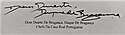 Duarte Pio of Braganza's signature