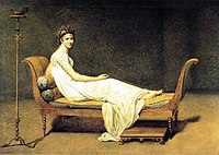 Portret Madame Récamier, Jacques-Louis David, 1800.