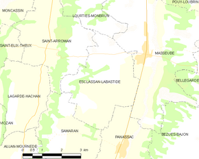 Poziția localității Esclassan-Labastide