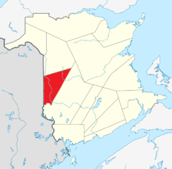 Location within New Brunswick.