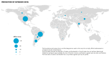 Production of soybeans (2018)[73]