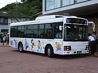 A shuttle bus featuring Doraemon