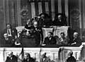 Churchill addresses a joint session of Congress, 1943