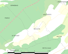 Mapa obce Reculfoz