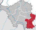 Location of the Saar Palatinate district in Saarland