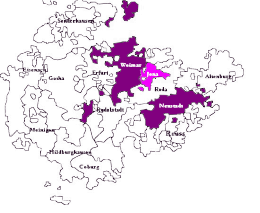Ducato di Sassonia-Weimar - Localizzazione