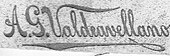 signature d'Alberto G. Valdeavellano