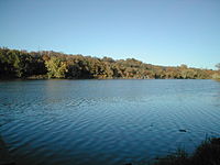 View of the Minnesota River from Memorial Park; southeast of Granite Falls, MN.