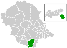 Location within Lienz district