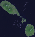 Satellite image of Saint Kitts and Nevis