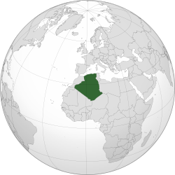  Алжир улсын байршил (хар ногоон)