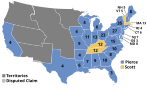 Electoral map, 1852 election