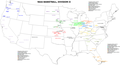 Image 13Map of NAIA Division II basketball teams. (from College basketball)