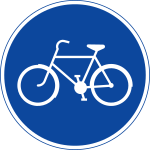 Påbjuden cykelbana