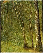 La Forêt à Pontaubert, Georges Seurat,New York,Metropolitan Museum of Art.