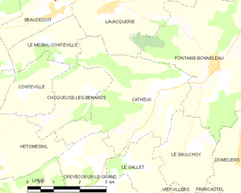 Mapa obce Catheux