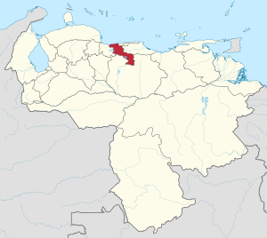 Штат Арагуа на карце