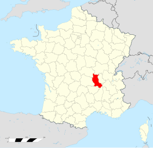 Ligging van Loire in Frankryk