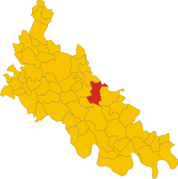 Locatie van Turano Lodigiano in Lodi (LO)