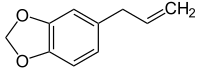 Structuurformule van safrol