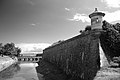 Détail de la fortification de l'enceinte du fort de la Hougue.