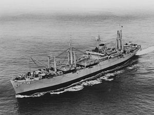 USS Electra (AKA-4) underway in the 1950s