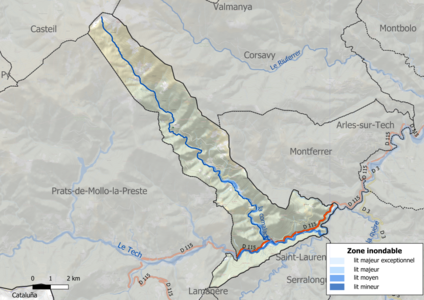 Carte des zones inondables.