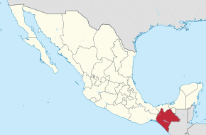 Kart over Chiapas